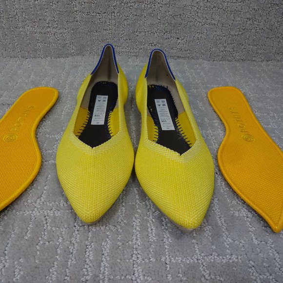 Rothy's The Point Retired Sunshine Flats Slip On Shoes Women's Size 8-10 US - Picture 9 of 11